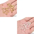 Golden and silver frosted irregular copper beads for DIY jewelry size 5x3x2.5mm - Honeycomb Curved Bead (08#)