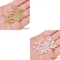 Golden and silver frosted textured metal beads for DIY jewelry making in 4.5x2mm size - Center Hole Flat Disk (09#)