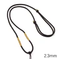 Cordon en nylon marron de 2,3mm avec nœud dragon doré pour colliers personnalisés - 2,3 mm / Café