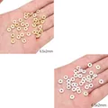 Matte gold and silver donut shaped spacer beads 6.5x2mm for jewelry making - Center Hole Flat Disk (11#)