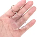 Portachiavi quadrato in acrilico trasparente con anello in metallo per foto fai-da-te - Quadrato / 38X38mm