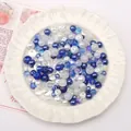 Blue and white mixed glass pearls and crackle beads for DIY jewelry making sets - 30g Pack (Approx 2-10mm) / Royal Blue Series