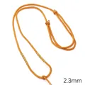 Cordon de collier en nylon tressé jaune gingembre 2,3 mm pour bijoux personnalisés - 2,3 mm / Ambre