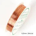 0.25mm 20m copper wire for jewelry making in red copper color on a white spool - Copper 0.25MM 18M