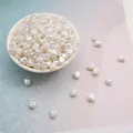 Unregelmäßige cremeweiße Kunstperlen in Stern- und Herzform für DIY-Schmuck - Mini-Bohne
