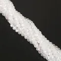 Strand of 4mm faceted glass crystal ab beads with iridescent rainbow coating for diy jewelry - 105 Pieces/Pack / White AB