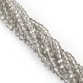 Smoky grey 4mm faceted crystal glass wheel beads for handmade DIY jewelry crafting - 105 Pieces/Pack / Transparent Grey