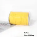 Cordón encerado amarillo de 1mm para bisutería DIY 15 metros en un carrete - 1mm 15m/Paquete / Amarillo