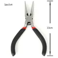 13cm needle nose pliers with red and black handles for DIY jewelry making kits - Black Handle Needle Nose Pliers / 1 Piece/Pack
