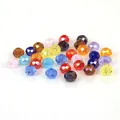 Colorful 4mm faceted glass crystal beads in assorted vibrant colors for DIY jewelry making - 6mm (100 Pieces/Pack) / Random Mixed Colors