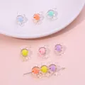 Colorful candy-shaped acrylic beads with inner core for DIY bracelet making - Candy Shape (17x9mm) / Approx. 50 Pcs/Pack (26g) / Clear