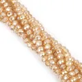 Faceted 4mm champagne gold glass crystal rondelle beads for DIY jewelry making - AB Gold Champagne