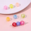 Colorful frosted acrylic pumpkin beads for DIY jewelry making and handmade crafts - Pumpkin Bead (10mm) / Approx. 73 Pcs/Pack (30g) / Frosted