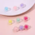 Pastel pumpkin striped acrylic beads for DIY jewelry making in various macaron colors - Pumpkin Bead (12mm) / Approx. 35 Pcs/Pack (30g) / Frosted