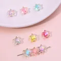 Star shaped acrylic beads with iridescent AB coating for DIY jewelry making and crafts - Five-pointed Star (11×11.5mm) / Approx. 83 Pcs/Pack (30g) / Holographic