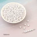 6x6mm weiße Herz-Imitationsperlen für DIY-Schmuckherstellung und Perlenzubehör Zubehör - Kleines Herz Künstliche Perle (Kleines Herz)