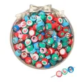 Colorful Christmas polymer clay beads set featuring Santa and snowman for DIY jewelry - Christmas Series (9-10mm) / 30Pcs Pack