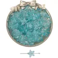 Perles étoile de mer en verre bleu à surface texturée pour bijoux DIY et colliers - 10 Pièces/Paquet (15x14mm, Trou 1mm) / Bleu Eau