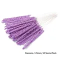 50 unidades de estambres morados mate de 125mm para horquillas DIY y accesorios florales - Estambre de Flor (C0876) / 125mm (50 Piezas/Paquete)
