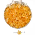 Perles en verre étoile de mer orange translucide avec trous pour création de bijoux - 10 Pièces/Paquet (15x14mm, Trou 1mm) / Orange