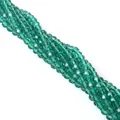 Perline in vetro sfaccettato verde scuro da 4mm per creazione gioielli fai-da-te - 4mm / Verde Pavone