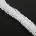 Perle di vetro cristallo sfaccettate da 4mm per creazione di gioielli DIY e bracciali - 4mm / Bianco Trasparente