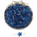 Perles étoile de mer en verre bleu 15x14mm pour création de bijoux DIY en plateau argent - 10 Pièces/Paquet (15x14mm, Trou 1mm) / Bleu Royal