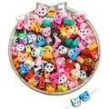 Mixed cartoon animal polymer clay beads including bears and cats for DIY jewelry - 30Pcs Pack / Animal Series (8-11mm)