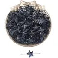 Perles en verre en forme d'étoile de mer bleu foncé pour création de bijoux DIY - 10 Pièces/Paquet (15x14mm, Trou 1mm) / Bleu Foncé Doré