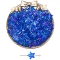 Perle étoile de mer en verre bleu dégradé mat pour la création de bijoux DIY - 10 Pièces/Paquet (15x14mm, Trou 1mm) / Violet Bleu