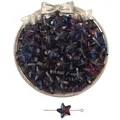 Perles en verre en forme d'étoile de mer dégradé rouge et bleu pour bijoux artisanaux - 10 Pièces/Paquet (15x14mm, Trou 1mm) / Bleu Foncé Orangé