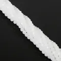 Perline rotonde sfaccettate in vetro 4mm bianco latte per gioielli fai da te e braccialetti - 4mm / Giada Bianca
