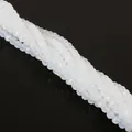 Perline di vetro sfaccettato bianco latte da 4mm con riflessi iridescenti per gioielli - 4mm / Bianco Opale