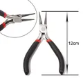 Mini 12cm round nose pliers with black non-slip handle for DIY jewelry making - Double Round Nose Pliers / Black
