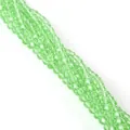 Perle in vetro verde brillante sfaccettate da 4mm per la creazione di gioielli fai da te - 4mm / Ciano Oliva