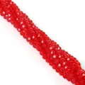 Perline tonde in vetro cristallo rosso sfaccettato 4mm per creazione di gioielli fai da te - 4mm / Rosso