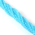 Perline in vetro cristallo sfaccettato azzurro 4mm per gioielli e bracciali fai-da-te - 4mm / Giada Blu Media