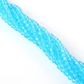 Perle in vetro cristallo sfaccettato azzurro 4mm per gioielli fai da te e bracciali - 4mm / Blu Lago