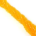 Filo di perle di vetro arancione sfaccettate da 4mm per la creazione di gioielli fai da te - 4mm / Arancione