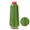 Metallic green embroidery thread spool with detailed macro texture for DIY sewing projects - 17cmx6cm (Approx 3250m/Roll) / Green