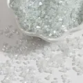 2mm AB rainbow white iridescent glass tube beads for DIY jewelry making in a white bowl - 2mm (15g/Pack) / White