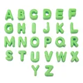 Green 3D large hole acrylic alphabet beads set A-Z for DIY phone strap making - Letter A / 2 Pieces/Pack (17x21mm) / Verdant