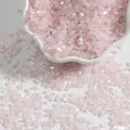 2mm pink iridescent bugle glass beads for DIY jewelry and embroidery crafts - 2mm (15g/Pack) / Light Pink