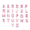 Lavender purple acrylic 26 uppercase alphabet letter beads for DIY handmade jewelry - Letter A / 2 Pieces/Pack (17x21mm) / Pink