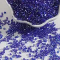 Iridescent 2mm blue-purple gradient glass tube beads for DIY jewelry making accessories - 2mm (15g/Pack) / Sapphire Blue