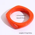 Detailed size specifications for the chunky red resin bangle with marble texture finish - Square Style (40#)