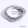 Detail view of resin bangle showing 6.7cm inner diameter and 1.8cm width dimensions - Square Style (42#)