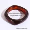 Detailed size specifications for the dark red resin square bangle with 6.7cm inner diameter - Square Style (41#)