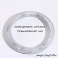 Détail des dimensions du bracelet en résine marbrée : diamètre interne 6,1cm et épaisseur 0,8cm - Gris Foncé