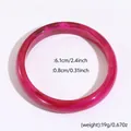 Detailed size specifications for rose pink marble resin bangle with 6.1cm inside diameter - Circle Style (20#)